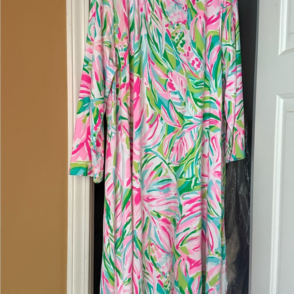 Lilly Pulitzer Long Sleeve Dress - Pink, Green, Blue